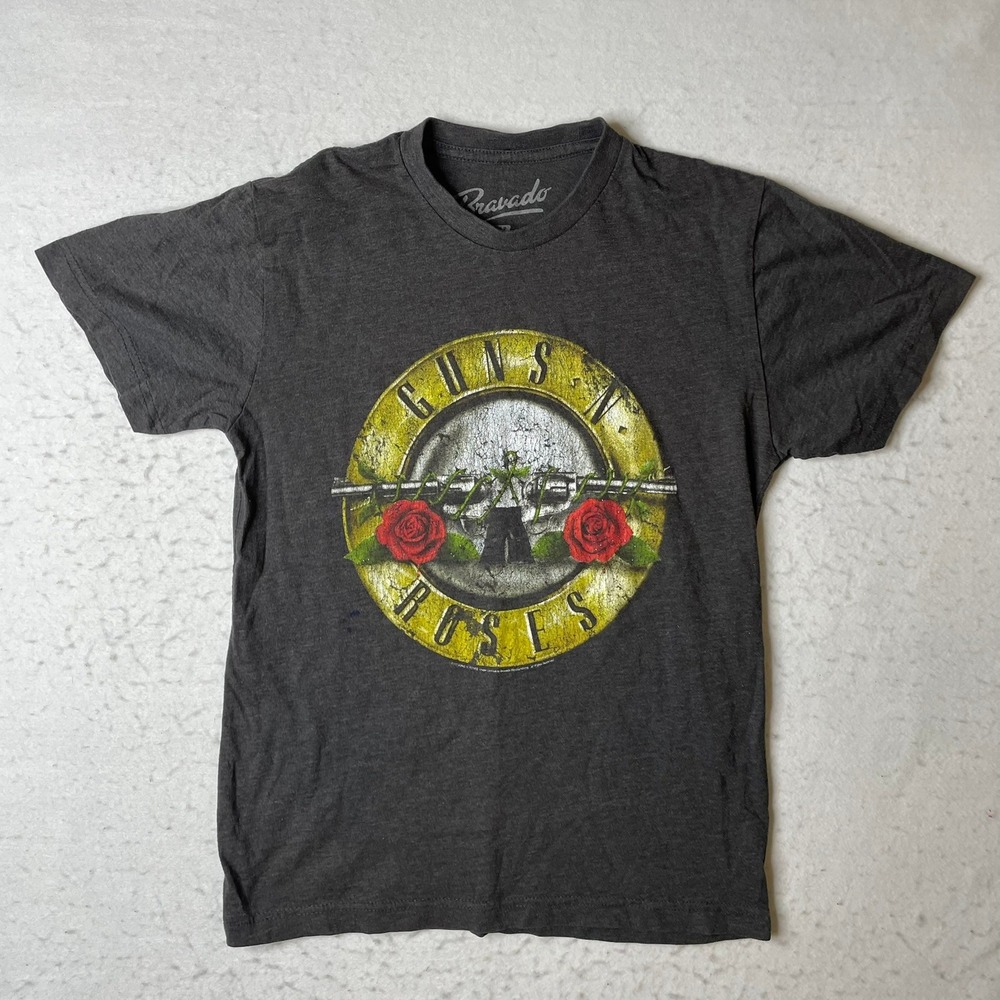 Bravado Guns N Roses T Shirt Charcoal Gray Short‎ Sleeve Graphic Tee S P